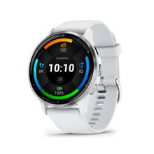 Load image into Gallery viewer, Garmin | VENU 3 HOMOKKŐ, EZÜST KERETTEL, SZILIKON SZÍJJAL
