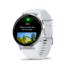 Load image into Gallery viewer, Garmin | VENU 3 HOMOKKŐ, EZÜST KERETTEL, SZILIKON SZÍJJAL