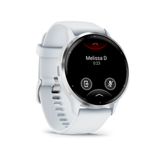 Load image into Gallery viewer, Garmin | VENU 3 HOMOKKŐ, EZÜST KERETTEL, SZILIKON SZÍJJAL