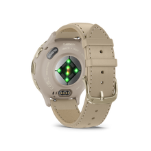 Load image into Gallery viewer, Garmin | VENU 3S FRANCIA SZÜRKE-KRÉMARANY, BŐR ÉS SZILIKON SZÍJJAL