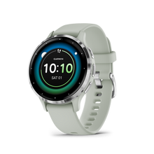 Kép betöltése a galériamegjelenítőbe: Garmin | VENU 3S ZSÁLYA, EZÜST KERETTEL, SZILIKON SZÍJJAL