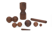 Load image into Gallery viewer, Nagy masszázs henger szett - diófa | rollholz