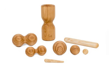 Lade das Bild in den Galerie-Viewer, Großes Massagerollen-Set - Eschenholz | rollendes Holz