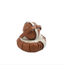 Load image into Gallery viewer, YA&#39;Elasko Stretch ball | Home collection Leather - Camel brown, White 
