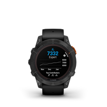 Load image into Gallery viewer, Garmin | FENIX 7 PRO SOLAR, SZÜRKE, FEKETE SZILIKON SZÍJJAL (ED)
