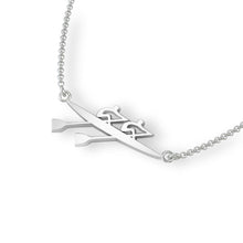 Load image into Gallery viewer, Rowing necklace - two pairs of rowing | Strokeside Designs
