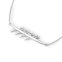 Load image into Gallery viewer, Rowing necklace - four pairs of rowing | Strokesides Designs
